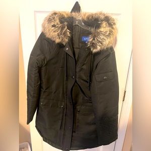 Women’s Apt 9 Parka Coat Black Size XL